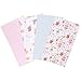 Trend Lab Elephants and Owls Flannel Burp Cloth Set, 4 Piece
