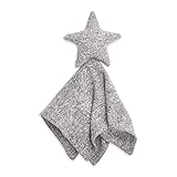 aden + anais Snuggle Knit Star Baby Lovey Comfort Item, Super Soft and Stretchy Security Blanket, Heather Grey