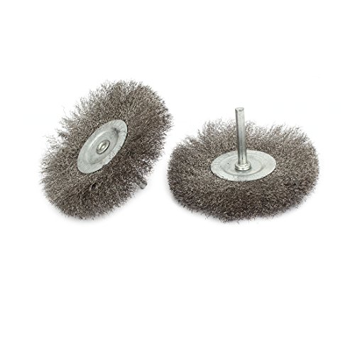 Aexit 6mmx100mm T Shaped Crimped Wire Wheel Brush Polishing Buffing Tool Silver Tone 3pcs (5649e5a3d03ec25e6ddbde2606b26798)