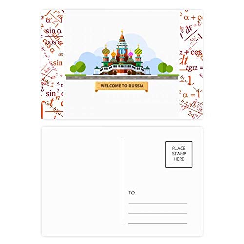 Jeu de cartes postales Russie avec illustration de cathédrale en impression multicolore
