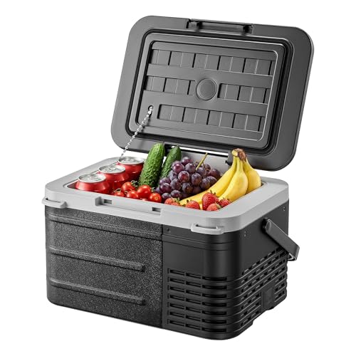 EKOJUCE 12 volt Car Refrigerator, 11 Quart (10L) Electric Cooler -4℉~68℉, Portable Car Fridge 12/24V DC & 100-240V AC, Car Freezer for Outdoor, Truck, RV, Camping