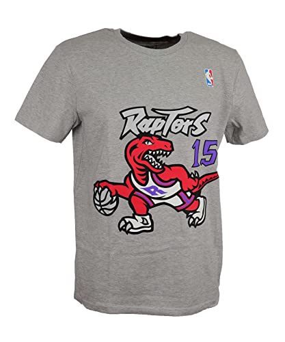 Elegante camicia nostalgia di Vince Carter con il numero di maglia del giocatore stampato sul davanti e sul retro | Nome del giocatore stampato sul retro e nome della squadra stampato sul davanti della camicia | Logo della NBA sul davanti
