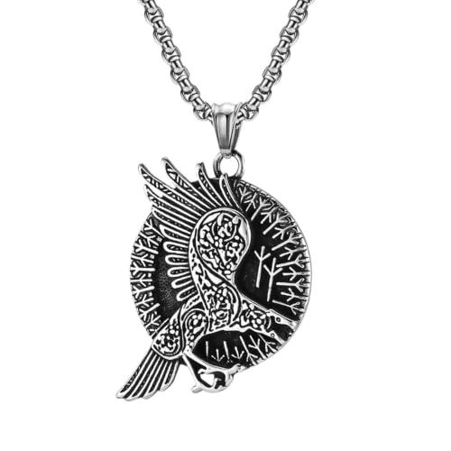 Collier symbole d'Odin pendentif amulette rune cadeau bijoux vikings