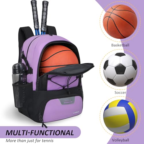 Goloni Tennis Backpack, Tennis Bag with Fence Hook & Ventilated Shoe Compartment, Holds 2 Tennis Rackets, Waterproof Sports Backpack for Men Women, Ideal for Tennis, Pickleball, Badminton by Goloni - Image 4