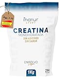 Creatina Monohidratada en polvo 1kg / 294 dosis - 100% Creatina Monohidrato Micronizada - Pura - Sin aditivos - Sin Sabor - Vegana - SIN GLUTEN - Incluye dosificador - Alta solubilidad
