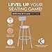 OEF Furnishings OEF6224HB/2 Premium Commercial-Grade All-Purpose Round Stool with Backrest (Height-Adjustable, 24–32 inch Range, Gray Frame, Masonite Wood Seat, 2-Pack)