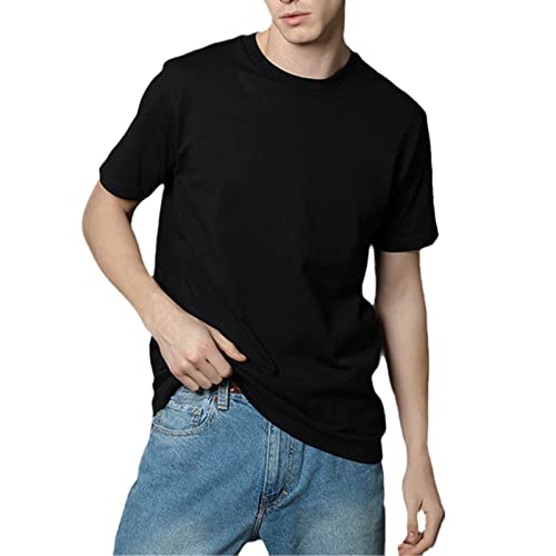T-shirt d'été pour homme en coton noir M, la perfection de la coupe slim