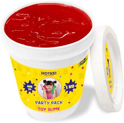 HOTKEI (1 Kg Slime) Red Fruit Scented DIY Magic Toy Slimy Clay Gel Jelly Putty Set kit Toys for Boys Girls Kids Slime – 1 Kg
