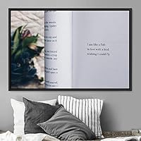 Framed Canvas Wall Art Pressed Quotes 3D Chic Inspirational Multicolor Pop Art Quotes Typography Ultra Whimsical - 16x24 inches