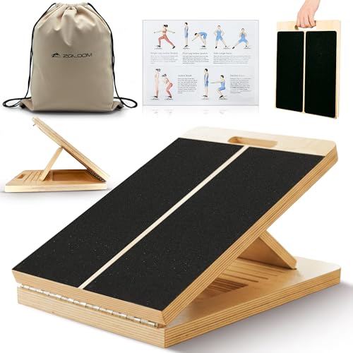 Wooden Slant Board for Calf Stretching, 6 Angles