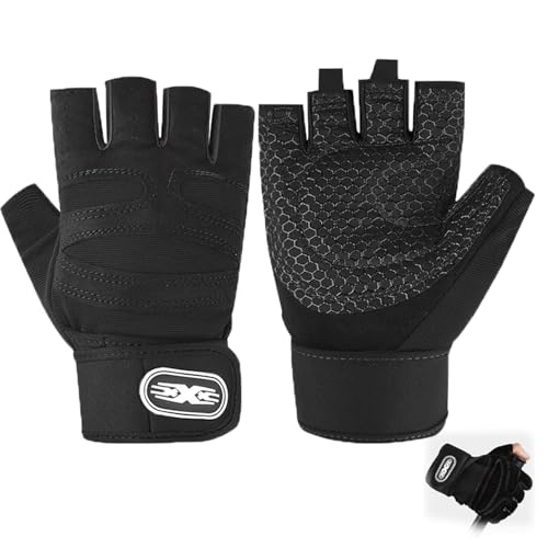 1 Pair Guantes de Gimnasio, Guantes de Fitness guantes pesas Guantesde Levantamiento de Pesas de Entrenamiento Antideslizante Transpirables Ajustado para Levantamiento de Pesas Ciclismo Gimnasio