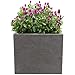 BigDean Pflanzkübel Kubus 50x50 cm groß GranitsteinOptik in