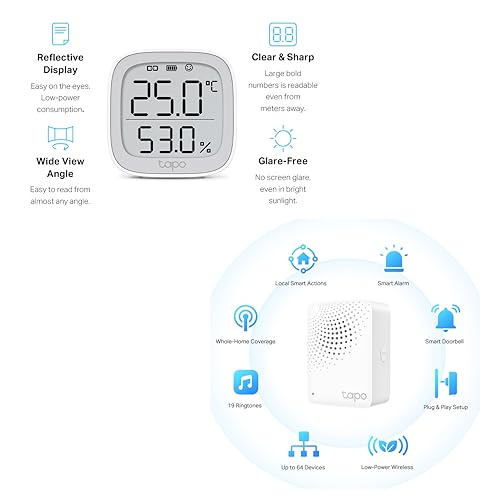 Image of Tapo Tp-Link Digital Hygrometer Thermometer Tapo T315 Smart Temperature & Humidity Monitor | Real Ti