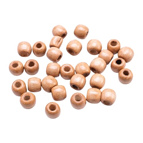 Holzperlen mit großem Loch, natürliche Perlen, afrikanische Haarringe, Dreadlock-Zubehör zum Flechten und Locs Haarschmuck