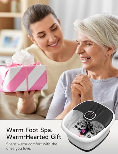 Nekteck Collapsible Foot Spa Bath Massager With Heat & Remote Control, Foldable Foot Bath Tub With Bubbles,16 Massage Rollers & Pumice Stone, Electric Footspa Massager For Home Pedicure - 8