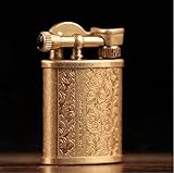 Youfeel Vintage Cigarette Kerosene Lighter Table Handmade Retro Metal Brass Lighter
