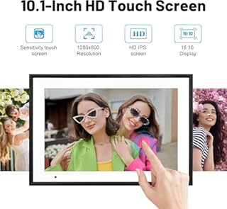 Anna Bella Cornice Digitale WiFi 10,1 Pollici, Cornice Elettronica 1280x800 HD, Memoria 32GB, Rotazione Automatica, Touchscreen Intelligente, Configurazione Remota Facile tramite App AiMOR