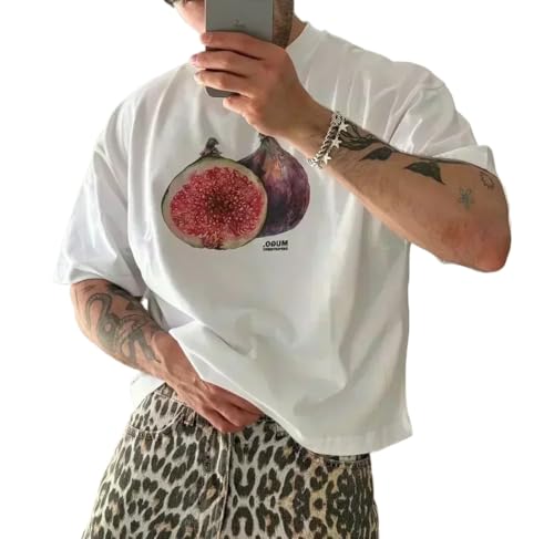 Cute Strawberry Beach Shirts Oversized Graphic Tees Women Short Sleeve Y2k Summer Tops 2000s Aesthetic Preppy Clothes4