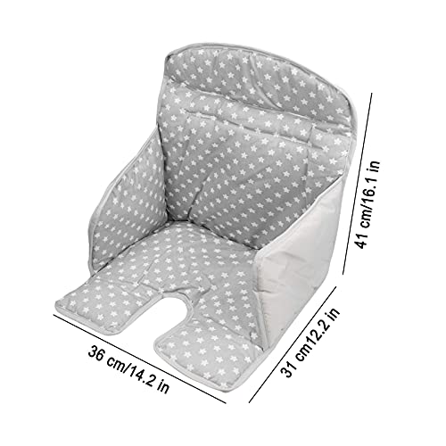 twoworld High Chair Cushion, High Chair Seat Cover for Baby Dining Hair (Gray Star)