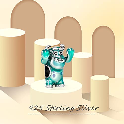 Green Monster Lion Charms 925 Sterling Silver Dangle Beads for Bracelets and Necklaces Jewelry for Women2