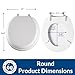 Mayfair Padded Toilet Seat with Chrome Hinges, Soft Vinyl over Wood Core Seat, Made in USA, Round, White