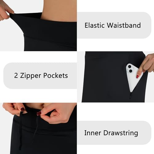 ANIVIVO Saias femininas de comprimento médio com bolsos, saias modestas, comprimento até o joelho, 7