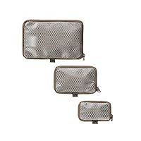 Tasmanian Tiger TT Mesh Pouch Set VL Rucksack Organizer Mesh Zusatz-Taschen Set in 3 Größen mit Klett-Rückseite (Coyote Brown) – Ansicht 2