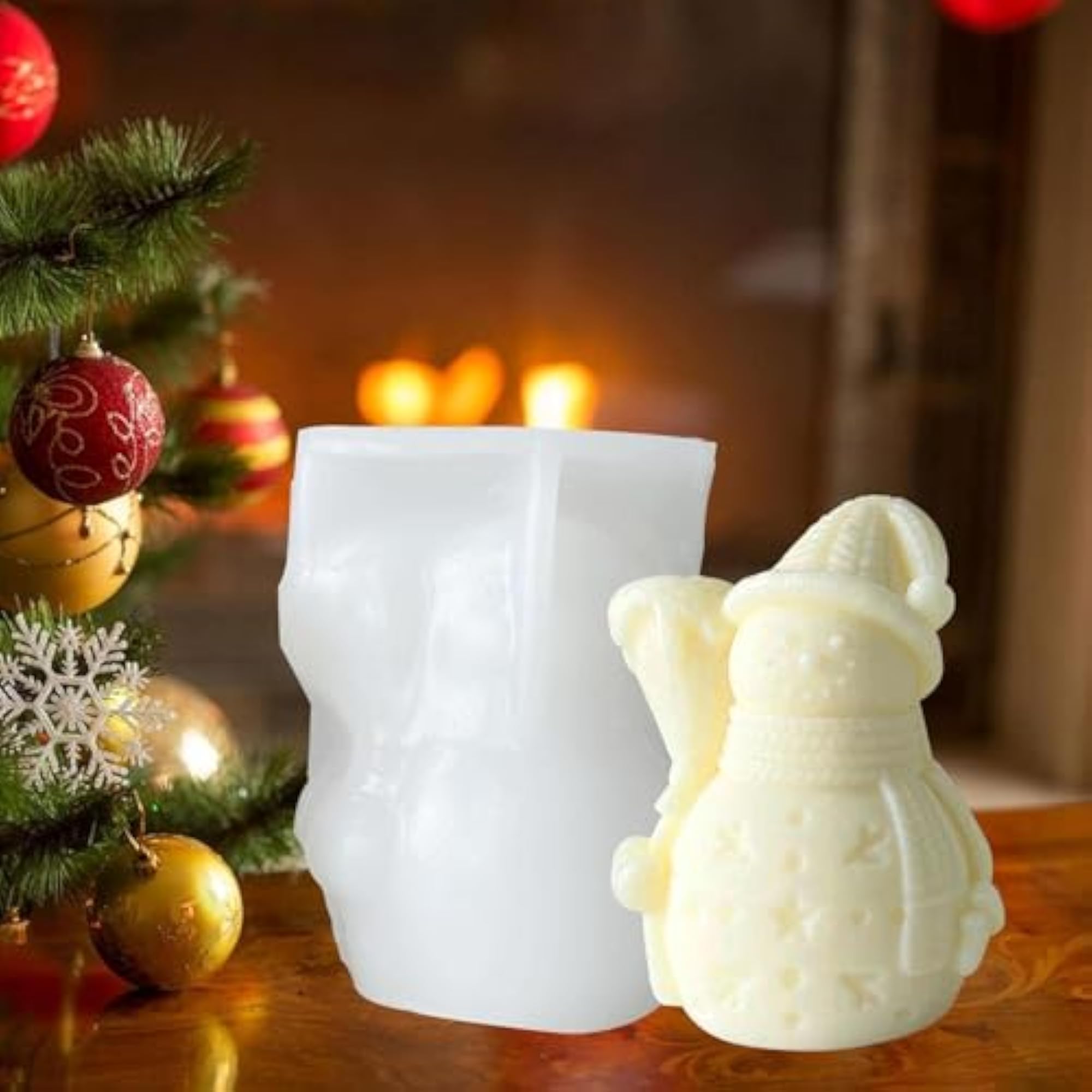 Winter Snowman Silicone Candle Mold