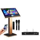 TSRPLUSM102-8TB HDD 160K Mandarin Cantonese Taiwanese English Songs Japanese 22' Touch Screen Karaoke Player Cloud Download Jukebox Select Songs Via Monitor and Mobile Controller Include Microphone