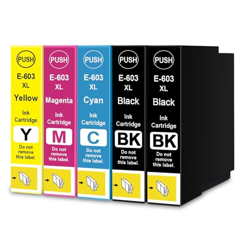 XemaX 603XL Ink Cartridges Multipack XP-4150 XP-4155 XP-2155 XP-3150 XP-2150 WF2840 Replacement for Epson 603 XL for Epson XP2100 XP-2100 XP3100 XP3150 WF2830 WF2810 XP4100 XP3105 WF2850 WF2870DWF