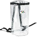 ROLLEE POLLEE Single Clear Lightweight PVC Backpack with Zipper, Cylinder Shape, Perfect for Holding...