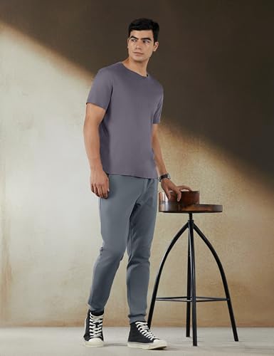 Image of Jockey AM05 Men Super Combed Cotton Rich Pique Slim Fit Jogger with Zipper Pockets