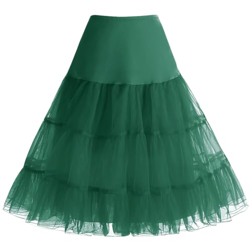 Image of Bbonlinedress Women's 50s Petticoat Skirt Vintage Tutu Crinoline Underskirt 25 inch