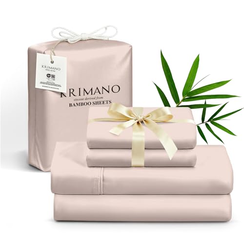 Twin Size Sheet Set, Viscose Bamboo Sheets for Bed Set 3pcs, 100% Viscose Derived from Bamboo, Hotel Luxury Silky & Cooling for Hot Sleepers, Deep Pocket Up to 17", White 1.white Twin