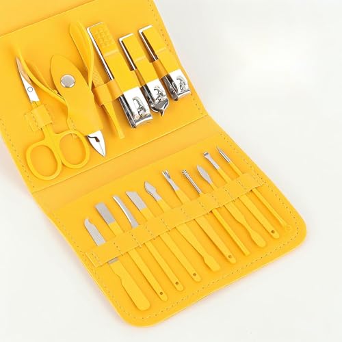 ZBDZSW Juego de cortaúñas y Herramientas de manicura con Estuche de Viaje portátil Kit de alicates y cortadores de cutículas Kit de pedicura Kit de Aseo para Viajes