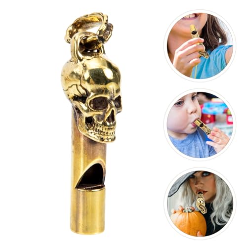 Silbato creativo de metal con forma de calavera para camping miniatura 7
