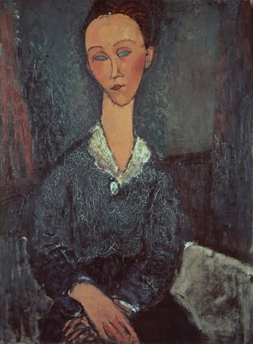 Affiche Portrait de femme au col blanc par Modigliani - Impression Art Mural Maison 60x90cm