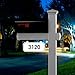 4Ever Products The Fitzgerald Mailbox with Post Included, Hanging Blank Address Plate, Black Metal Mailbox with White Vinyl Post Combo Complete System