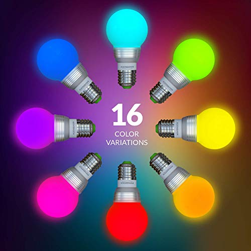 Kobra Led Color Changing Light Bulb With Remote Control (4-Pack) - 16 Different Color Choices Smooth, Fade, Flash Or Strobe Mode - Smart Remote Lightbulb - Rgb & Multi Colored #TOP6