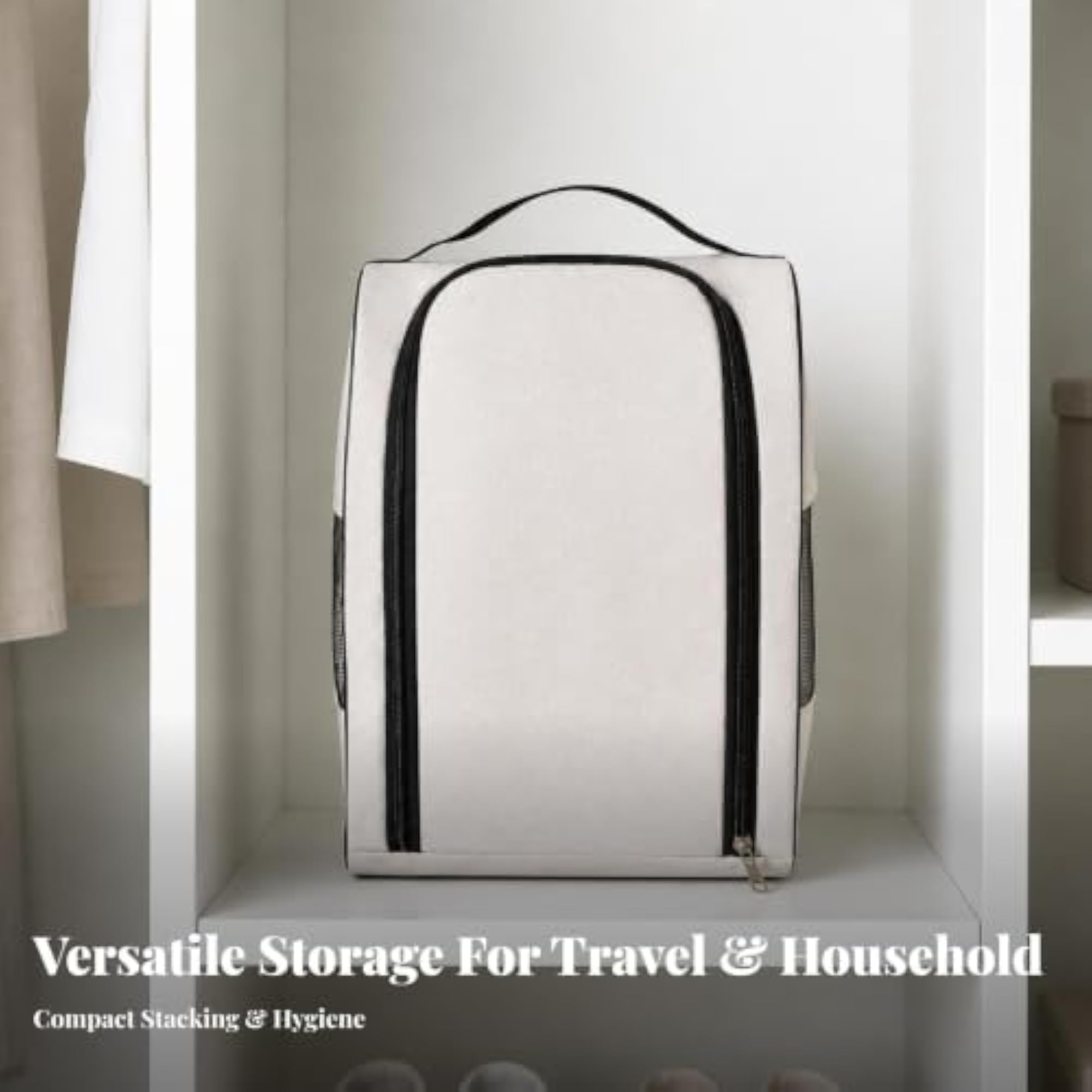 Breathable Shoe Storage Bag, Large Curved Opening