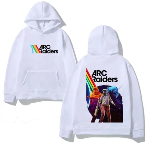 COLseller Sudadera ARC Raiders Fan | Estampado Delantero Y Trasero, Cómoda Y Unisex para Gamer (Blanco,L)