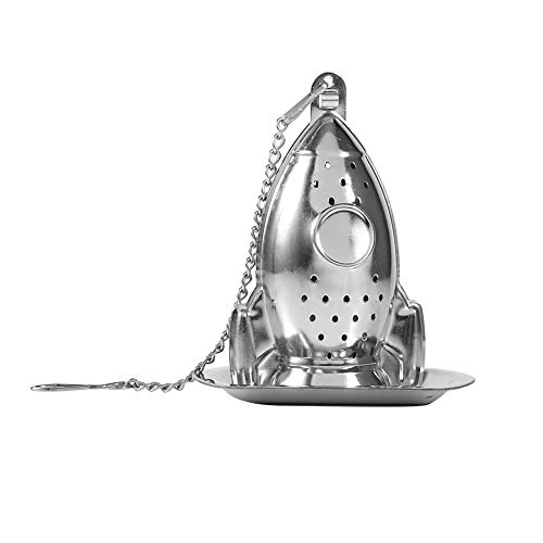 Stainless Steel Tea Strainer, Cute Rocket Shape Loose Tea Leaf Infuser Ball Strainer Filter Diffuser Herbal Spice