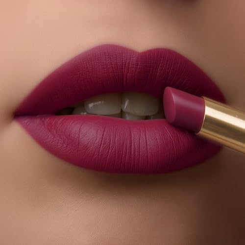 Image of TEEN TEEN LUXE Matte Lipstick | Long-Lasting Wear Up to 12 Hours | Ultra Smooth Velvet Finish | Rich Pigmented Lip Shade | Lightweight & Travel Friendly | Ruby-Red, 1gm