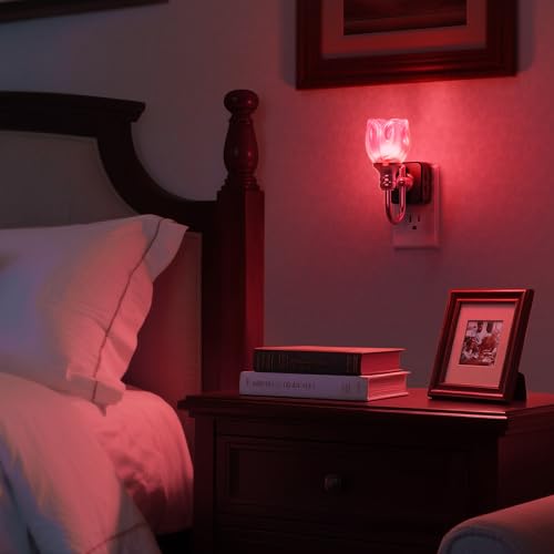 Image of DORESshop Night Light,Tulip Night Lights Plug into Wall 2 Pack