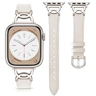 🌸【2025年新カラー登場 】この人気のApple Watchバンドに、４色（スターライト、ブラウン、ブラック、グレージュ）の新カラーが登場しました。 新色は、上質なレザー仕様で裏面には防水レザーを使用しているので装着時の汗による不快感を軽減します。秋冬コーデに合う新色がおすすめです。 🌸【全機種対応】このバンドはApple Watch Series 11/10/9/8/7/6/5/4/3/2/1 のサイズ:46mm 45mm 44mm 42mm（series 3の42mm）に対応しています。自...