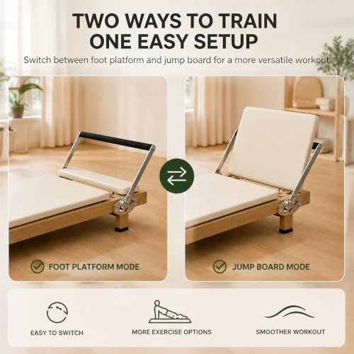 image for DWKWE Pilates Reformer, Home Gym Equipment for Women & Adults,Foldable
