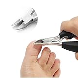 Nail Clippers Toenail Clippers for Thick Nails for Seniors with Curve Diagonal Blade for Ingrown Nails Effortlessly Toe Nail Clippers Heavy Duty Stainless Steel Physician Easy Grip for Older Hand