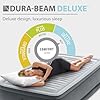 INTEX 67765ED Dura-Beam Deluxe Comfort-Plush Mid-Rise Air Mattress : Fiber-Tech Twin Size Built-in Electric Pump 13in Bed Height 300lb Weight Capacity