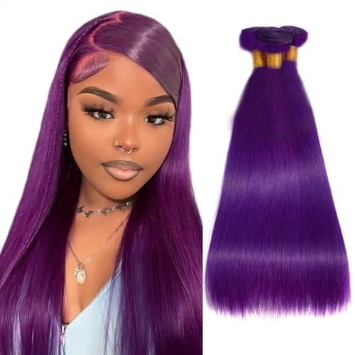Purple Bundles Straight Bundles Human Hair 26 28 30 Inch