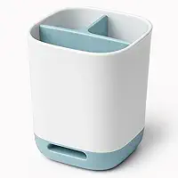 Porta Escova de Dentes com Divisórias Desmontável – Ventilado, Fácil de Limpar, Ideal para Escova Elétrica e Pasta – Organizador de Banheiro Compacto. (Azul)